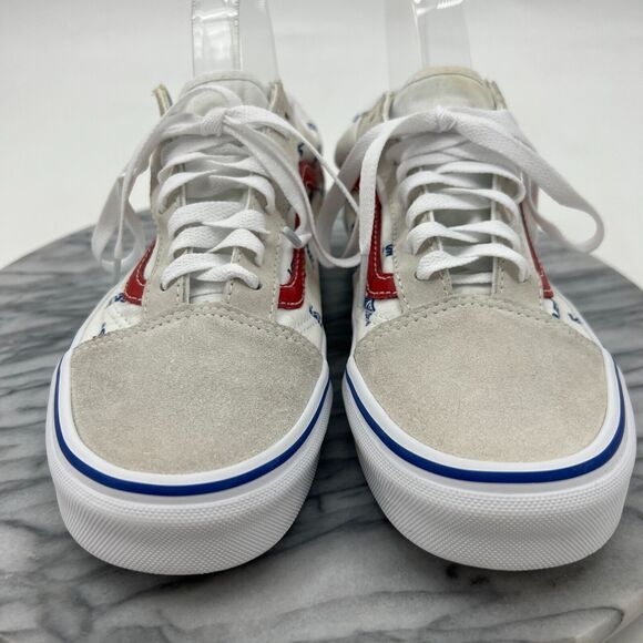 Vans Sneakers Womens 8 White Suede and Canvas Skate Skater Skateboarding Shoes - Picture 3 of 14